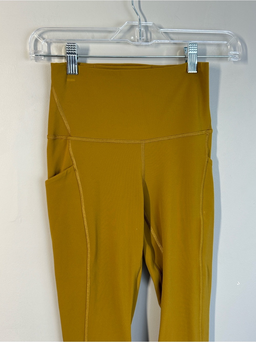 Lululemon Align High Rise Mustard Yellow Leggings Size 4 Activewear Workout - Picture 3 of 11